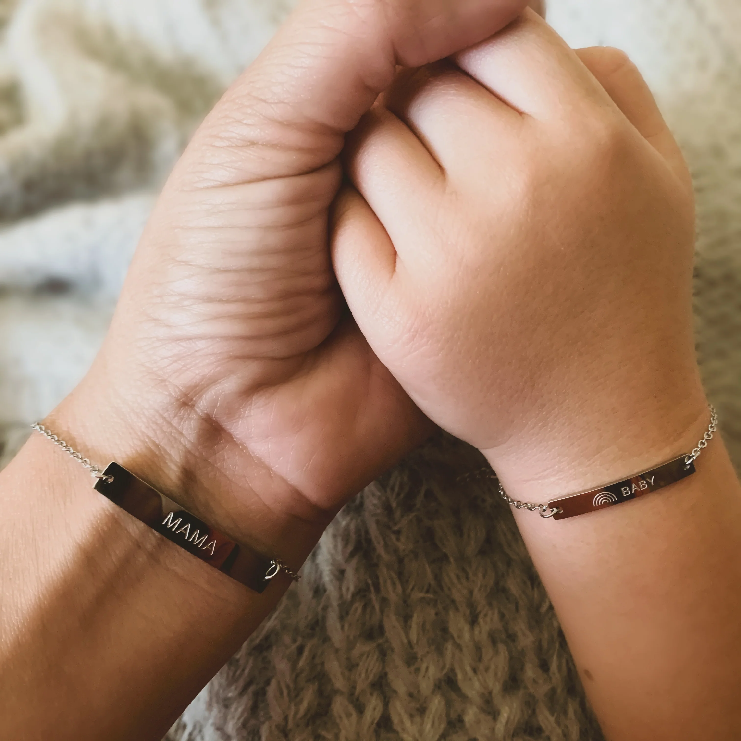 Mixed Mom, Grandma, Baby Bracelets
