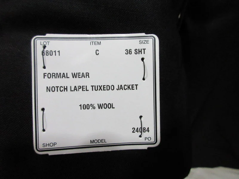 Three Joseph A Bank Black 100% Wool Notch Lapel Tuxedo Jackets - New with Tags - Image 4